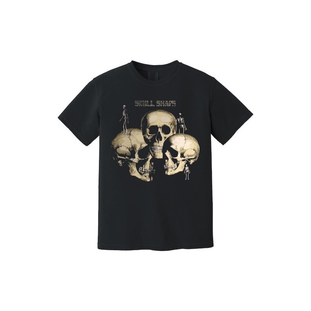 Skull Snaps Heavyweight T Shirt - Skeleton, Hip Hop Samples Black Shirt